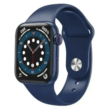 Смарт-часы 34 M/128 M Smart Watch 6 T500 IP67 с функцией "анти-вор", микрофоном и синхронизацией уведомлений, голубые