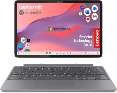 Сенсорный ноутбук 10.95" Lenovo Chromebook Duet 11M889 (83HH001HSP) MediaTek Kompanio 838 RAM 8GB eMMC 128GB 12ч батарея ChromeOS Алюминиевый корпус (UKR) (102136517)