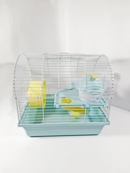 Клетка для хомяков двухэтажная 3503, голубая, 35х28х31см