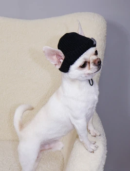 Шапка вязаная Бини черная Dogs Bomba S-103/2