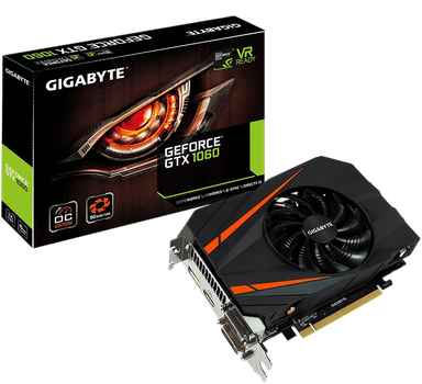 Видеокарта GeForce GTX 1060 6GB Gigabyte Mini ITX OC (GV-N1060IXOC-6GD) Б/У