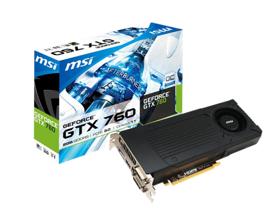 Відеокарта GeForce GTX 760 2GB MSI N760-2GD5/OC (N760-2GD5/OC) Б/В