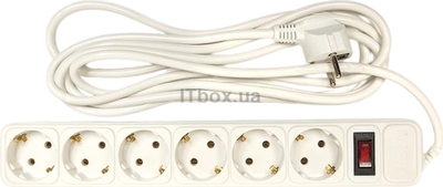Listwa zasilająca PowerPlant 3 m 6 gniazdek (PPSA10M30S6)