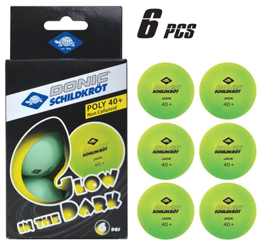 Мячи Donic Glow in the dark (6шт.) 40+ green