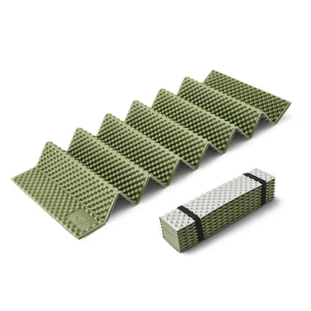 Коврик туристический складной одноместный IXPE Naturehike CNK2450WS044 с алюминиевой пленкой, 195x60x1.8 см, оливковый