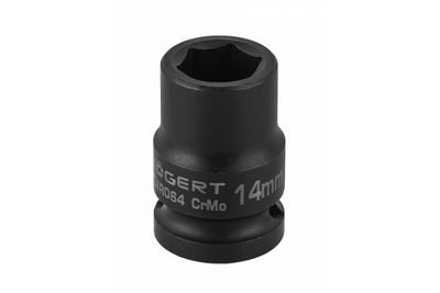 Ударная шестигранная головка 14 мм для гайковерта Hogert 1/2" короткая (HT4R064)