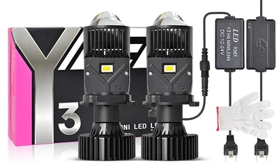 Автомобільні міні-лінзи Bi-led Y3Pro з лазерним ефектом в цоколі H4 12-24V 65W (100001-56)