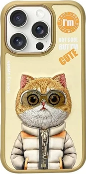 Панель Nimmy Cool&Cute 2.0 Cat для Apple iPhone 16 Pro Khaki (6971080319464)