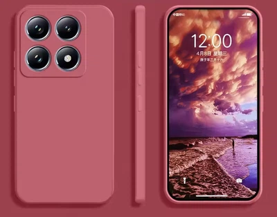 Силиконовый чехол Soft Touch для Xiaomi 14T Pro Малиновый