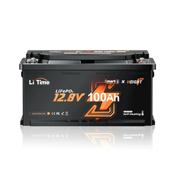 Акумулятор Litime LiFePO4 12V 100 Ah 1280Wh BMS 100A Smart Bluetooth H190 (4000/6000 циклів при розряді 100/80%)