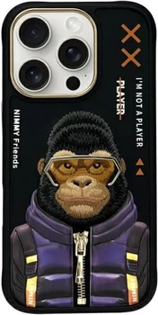 Панель Nimmy Cool&Cute 2.0 Monkey для Apple iPhone 16 Pro Max Black (6971080319532)