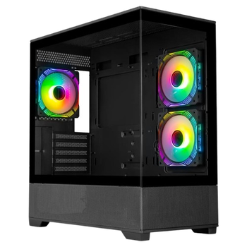 Корпус Prologix Axon GM-03AB Glass ARGB Black