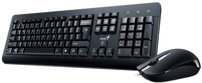 Комплект (клавіатура, миша) Genius KM-160 Black Ukr (31330001419)