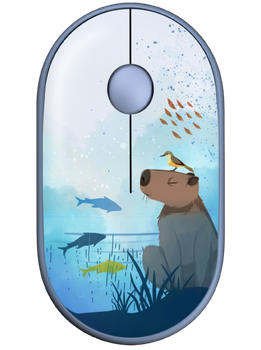 Миша бездротова 2E MF300 Capybara Blue (2E-MF300WCAPIBARABL)
