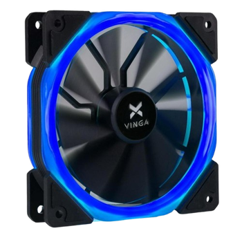 Вентилятор Vinga LED FAN-02 BLUE Black (LED fan-02 blue)