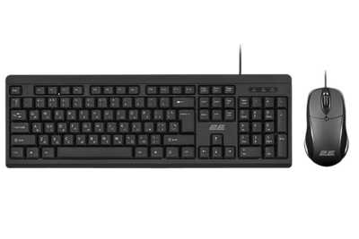 Комплект (клавіатура, миша) 2E MK401 Black (2E-MK401UB_UA)
