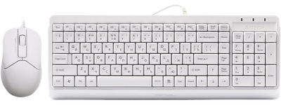Комплект (клавіатура, миша) A4Tech F1512 White