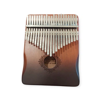 Калимба с резонатором Kalimba на 21 язычков Ручное фортепиано Тёмно- Коричневый с Узором K-21-22TK