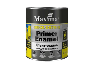 Грунт-емаль швидковисихаюча сіра матова Maxima 2.5 кг