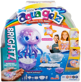 Набір для творчості Simba Aqua Gelz Brightz GLOW створення креативних гелевих фігурок (4006592105389)