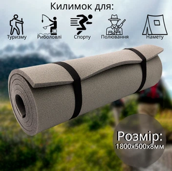 Килимок туристичний (каремат у намет та під спальний мішок) FitUp Похід 8мм (F-00003)