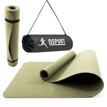 Коврик для йоги и фитнеса + чехол (йога мат, каремат спортивный) OSPORT Yoga Pro 3мм (OF-0089) Хаки