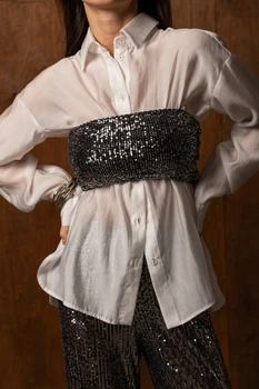 Топ Favorite Style З паєтками FUT-460 Сріблястий M M (FUT-460)