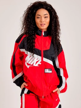Спортивная ветровка для бега женская Nike Sportswear HJ0176-657 S Красная (0197602856224)