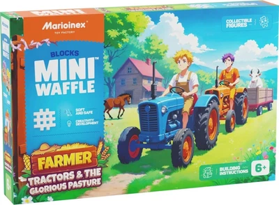 Конструктор Marioinex Waffle mini Farmer Трактори і класна лука 110 елементів 907535 (5903033907535)