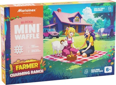 Klocki konstrukcyjne Marioinex Waffle mini Farmer Urocze ranczo 112 elementów 907542 (5903033907542)