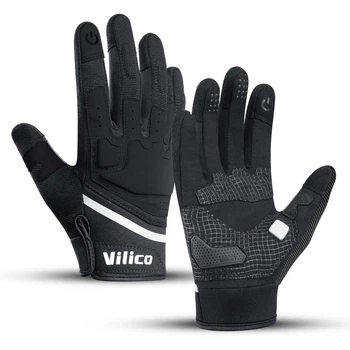 Моторукавицы VILICO A0087 Black – Full-Finger сенсорные перчатки премиум-класа Размер M