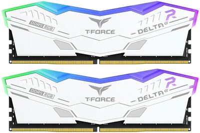 Оперативна памʼять Team Group T-Force Delta DDR5-6000 32768MB PC5-48000 (Kit of 2x16384MB) RGB White (FF8D532G6000HC30DC01)