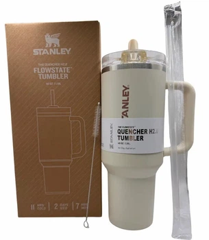 Термос термокружка Stanley Quencher ProTour Flip Straw Tumbler 1,18 л из нержавеющей стали Creamy Beige KT7001948