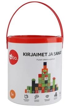 Дерев'яний конструктор bo. Alphabet and Words фінська мова 50 елементів (4743199012053)