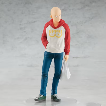 Аниме фигурка Saitama One Punch Man повседневная версия с пакетом 16 см , Ванпанчмен Сайтама (GS966)