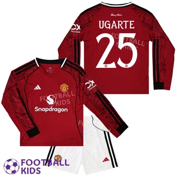 Футбольна форма для дітей Manchester United UGARTE 25 Манчестер Юнайтед 2025-2026 Home Long Sleeve 145-155 см (set4721-136278-4)