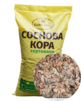 Кора соснова дрібна 10-30 мм в мішках 40 л