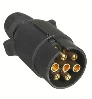 Контактна Вилка Роз'єм Папа для причепа 7 контактна 12V 7 PIN Вологозахищена з пильником