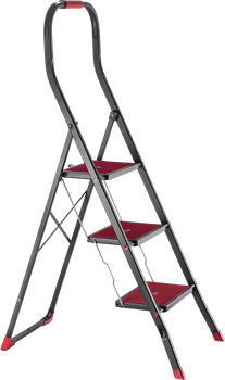 Сталева драбина Kadax Oulu з платформою 3 сходинки 150 кг K6587 (5903699457313)