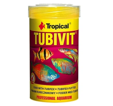 Корм для аквариумных рыб с добавлением трубочника и мотыля Tropical Tubivit - 100 мл