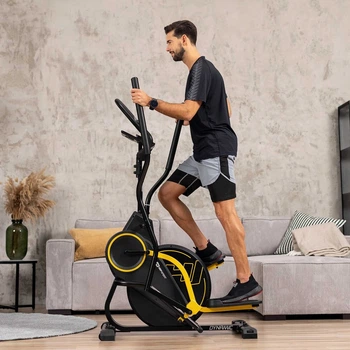 Орбітрек Hop-Sport HS-450B Dynamic магнітний чорно-жовтий до 120 кг 8 рівнів для дому