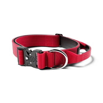 Тактический ошейник с ручкой для собак BullyBillows Combat Collar Handle 4 cm XS: 40 мм, ОШ 38-45 см Красный