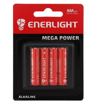 Батарейки Enerlight Alkaline Mega Power AAA (4шт)