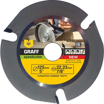 Диск GRAFF пильный трехзубый 125х22.2х3мм