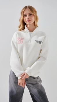 Свитшот с принтом для девочки LAWA P-GB02341 146 см Молочный shop (2000999385544)