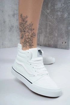 Кеды женские высокие Fashion белые зимние на меху 346878_40 (25.5 см)