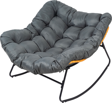 Fotel bujany Hedo Skandynawski kokon XL Szary 100028 (5904041164453)