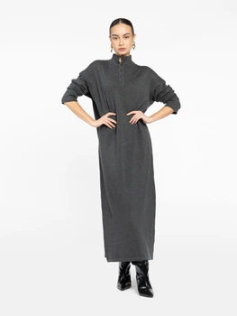 Сукня довжини міді сіра трикотажна Arber Dress t-neck D2 WTR-228 XL сірий (W22.07.14.534)
