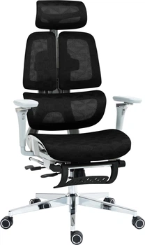 Офисное эргономичное кресло GT Racer B-2450 White/Black