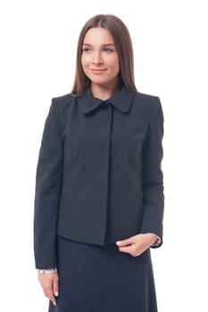 Жіночий жакет у строгому стилі LadyLike 42 Чорний (ll2145820090362)